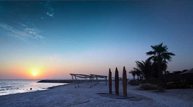 1 km of sandy beachfront with cabanas