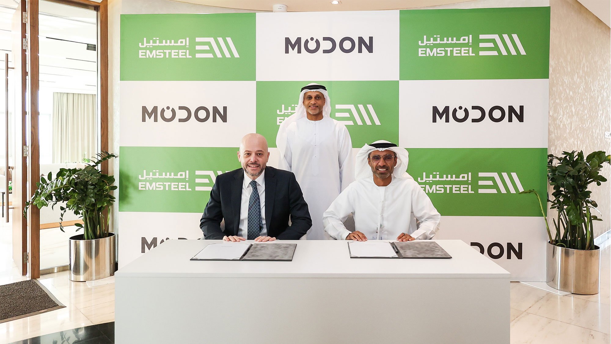 Modon is the first Real Estate Developer to use Green Steel in UAE, in collaboration with EMSTEEL